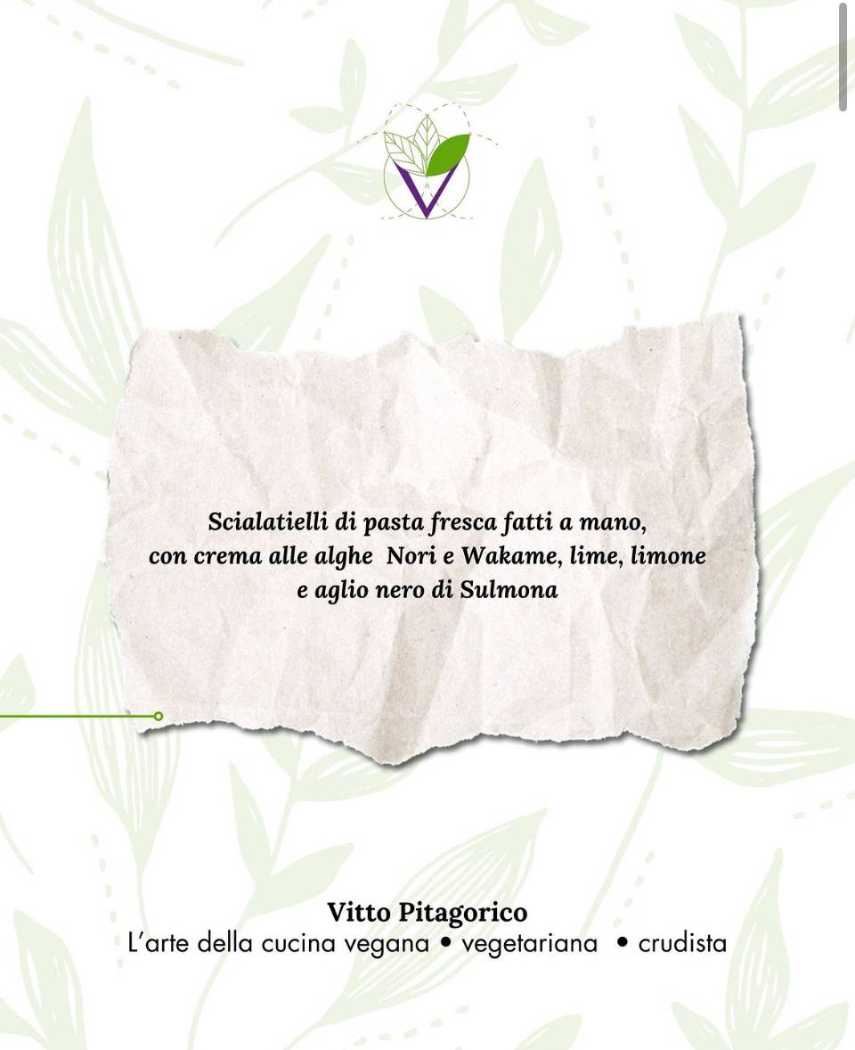 Menu di Ristorante Vitto Pitagorico Napoli (Vegan-Vegetariano-Gluten Free) 