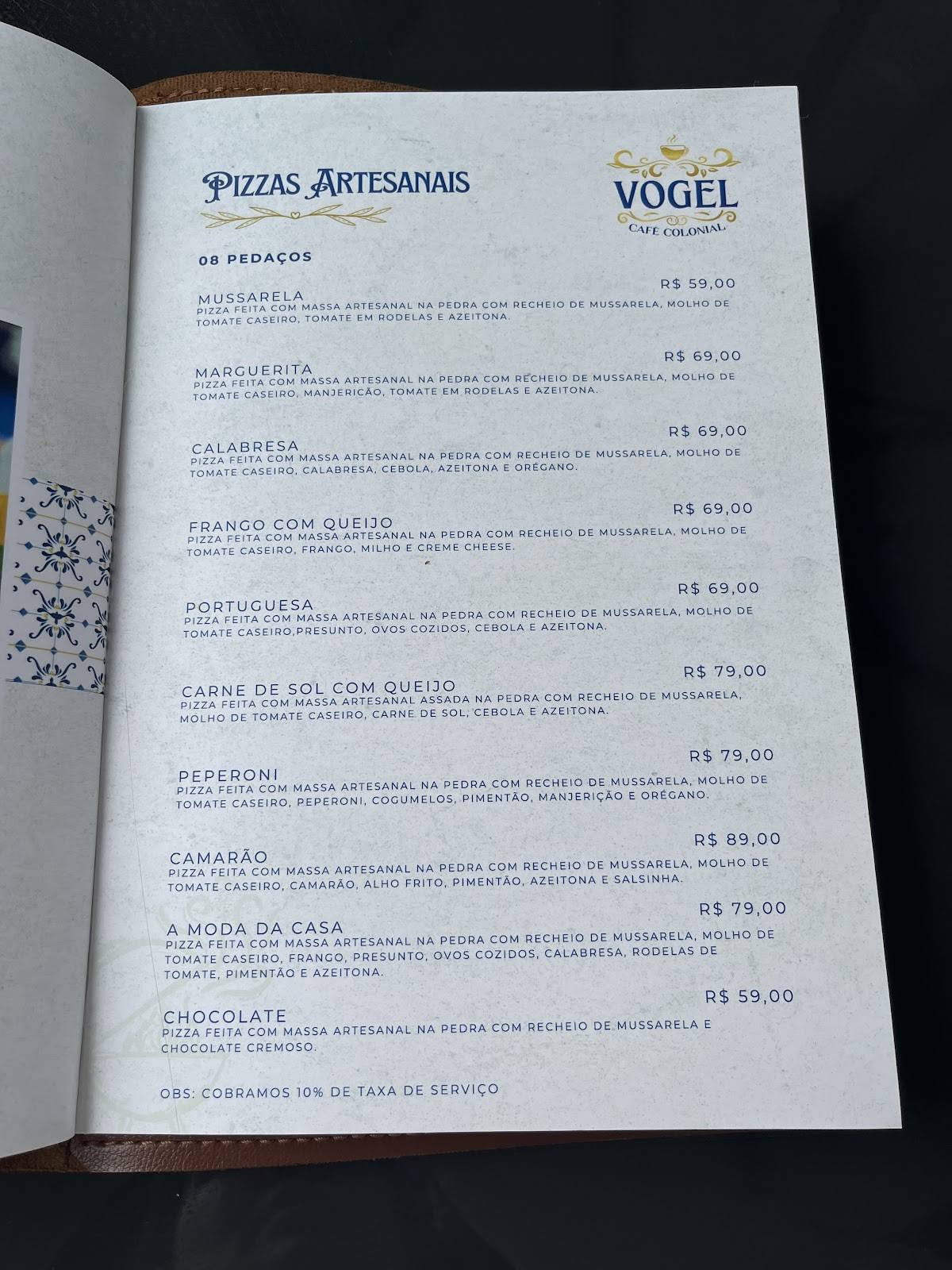 Restaurante Vogel Café Colonial Café da manhã, Almoço, Jantar Guaramiranga Ce cardápio