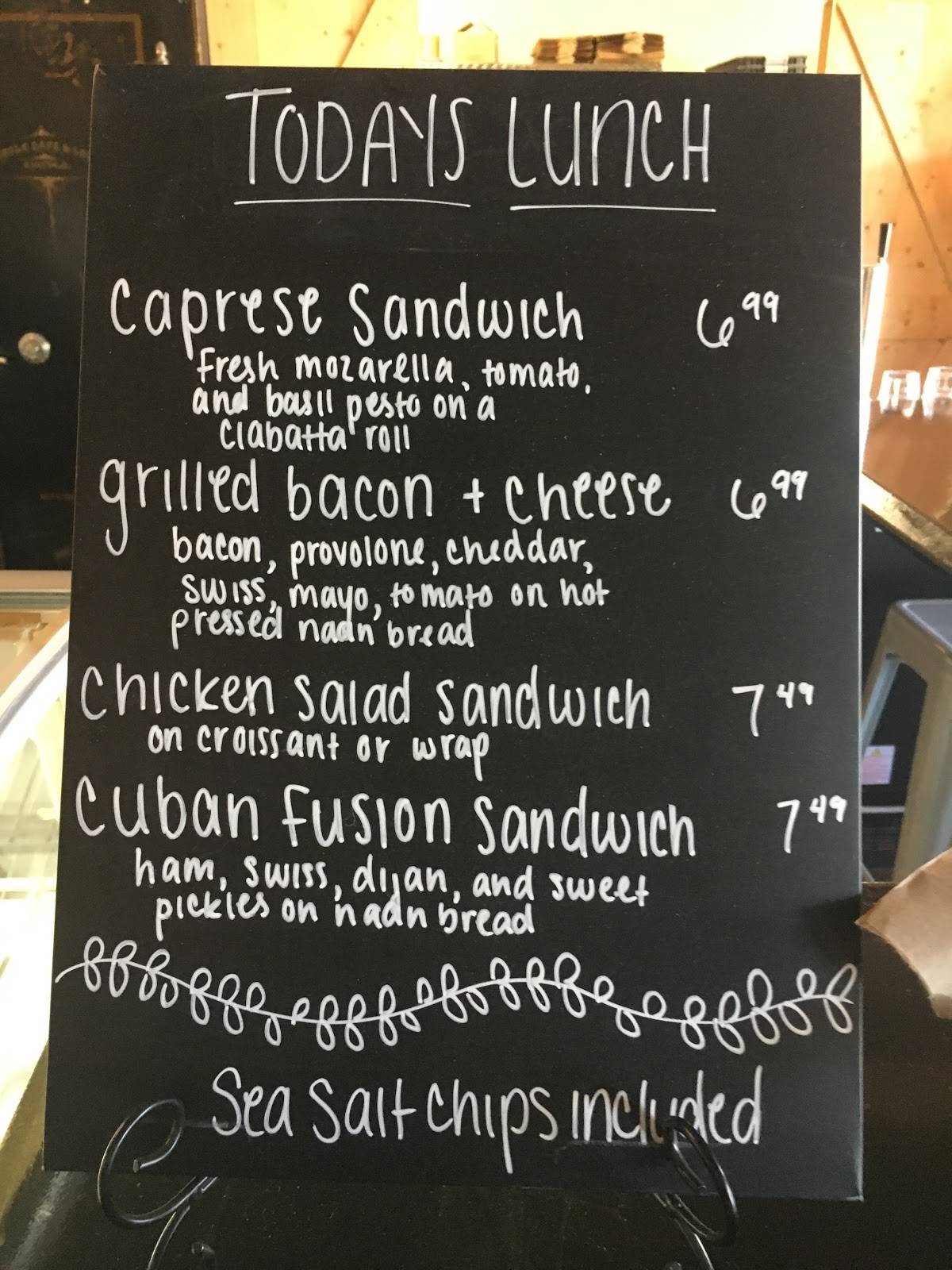 Wander'n Calf Espresso Bar and Bakery menu