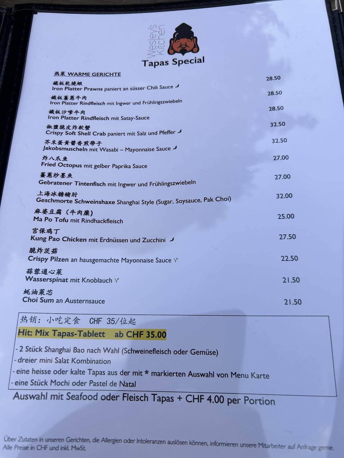 Menu di Wesley's Kitchen 