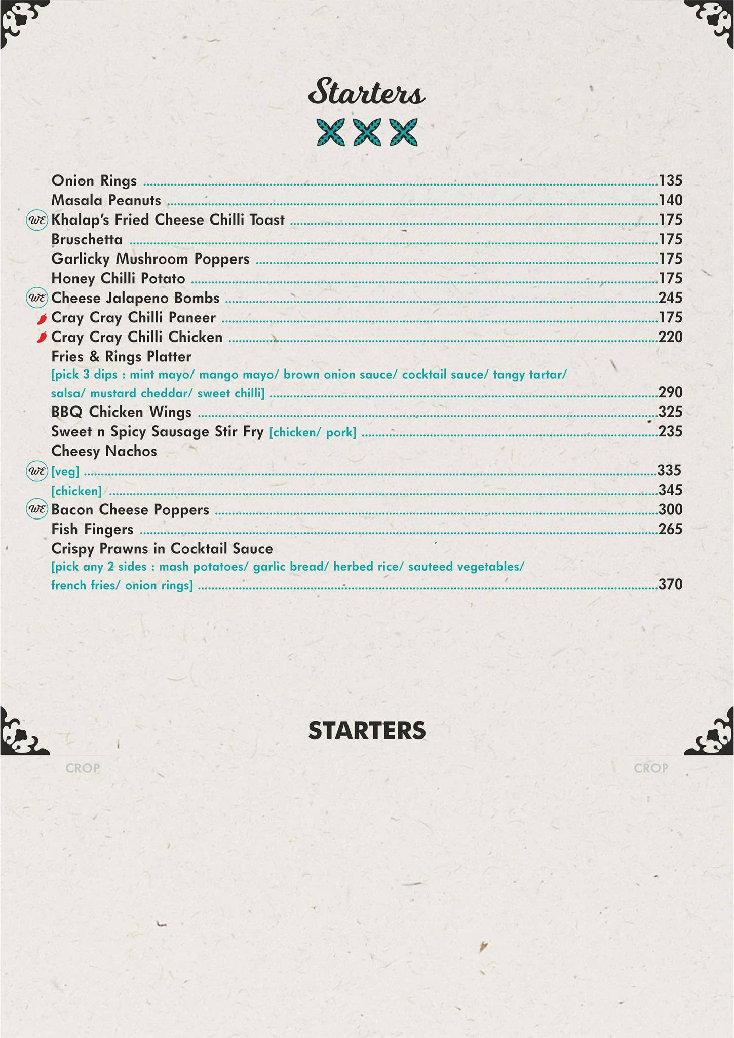 Where Else Diner & Bar menu