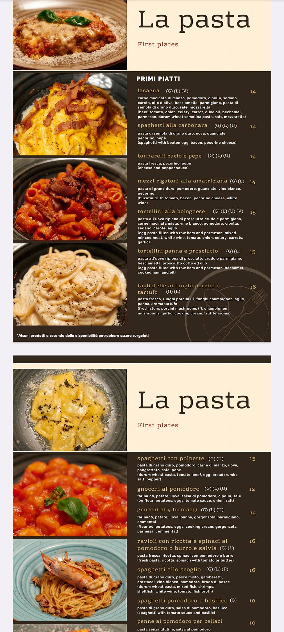 Menu di White Bar & Restaurant 