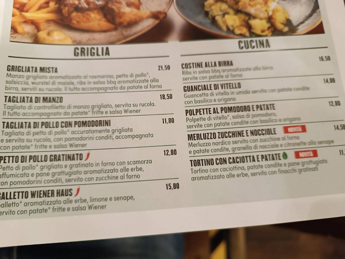 Menu di Wiener Haus Curno 