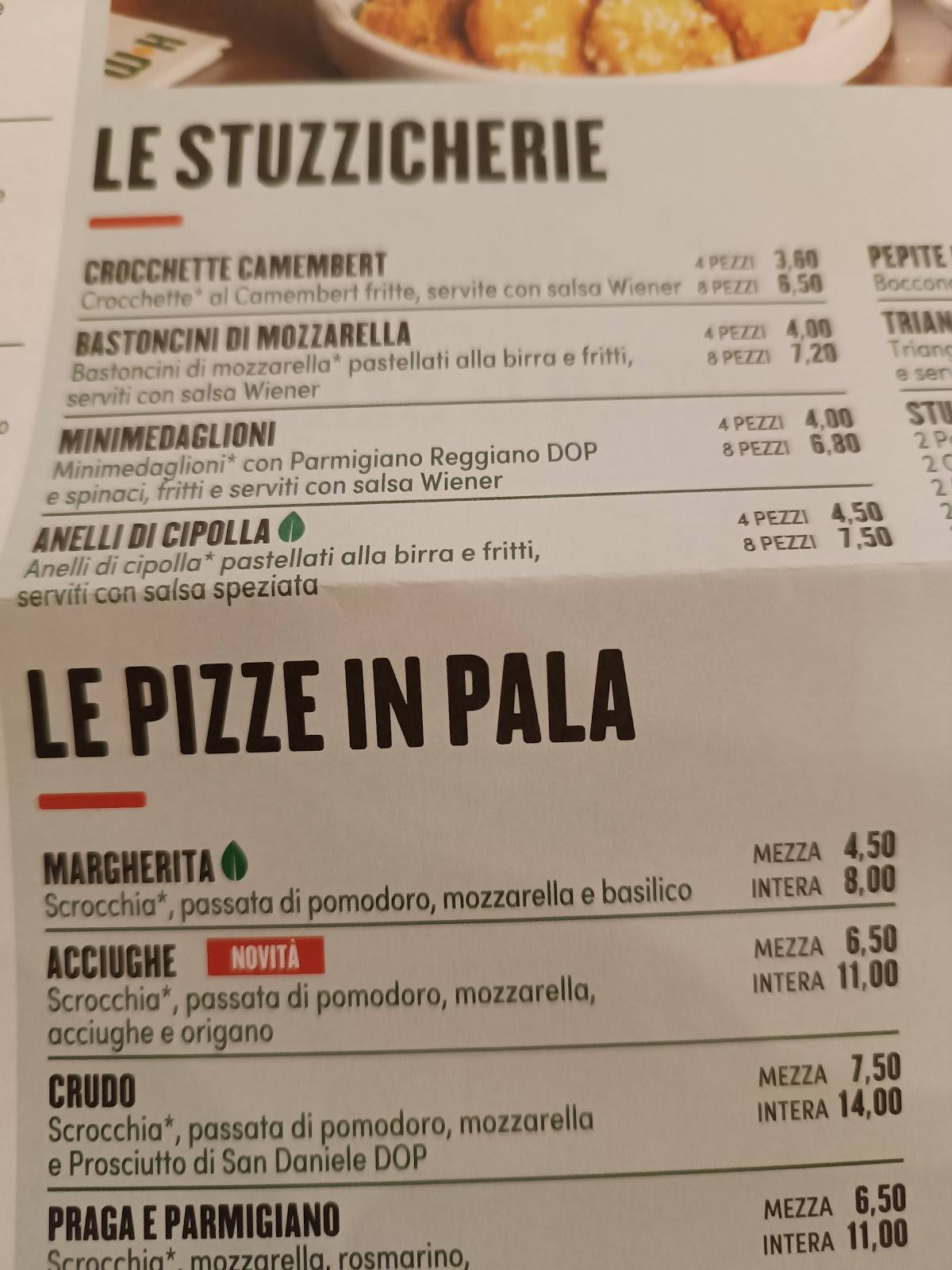 Menu di Wiener Haus Curno 