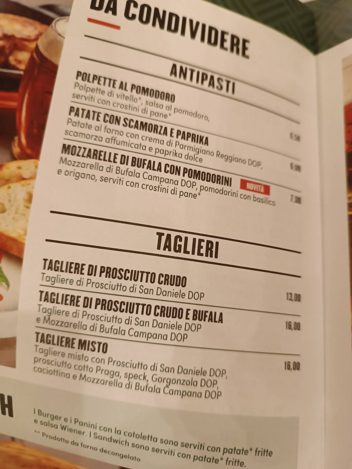 Menu di Wiener Haus Curno 