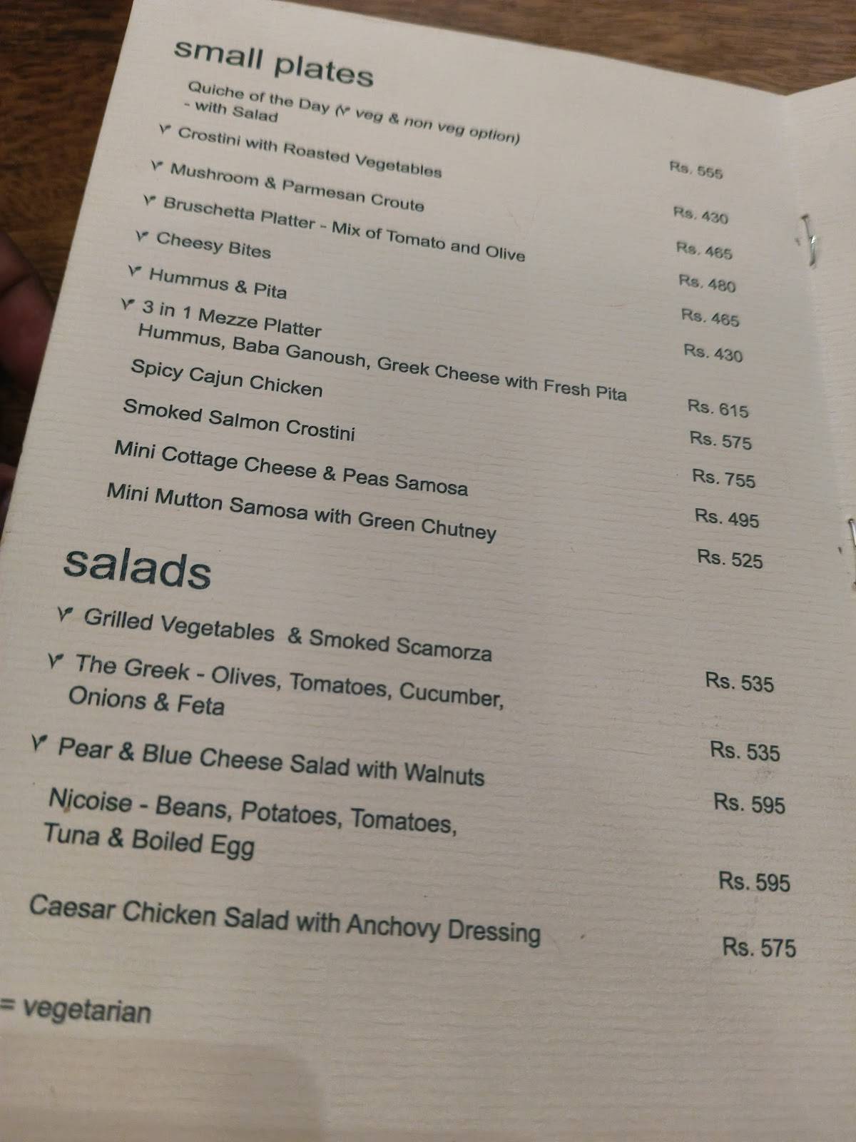 Wild Gardencafe menu