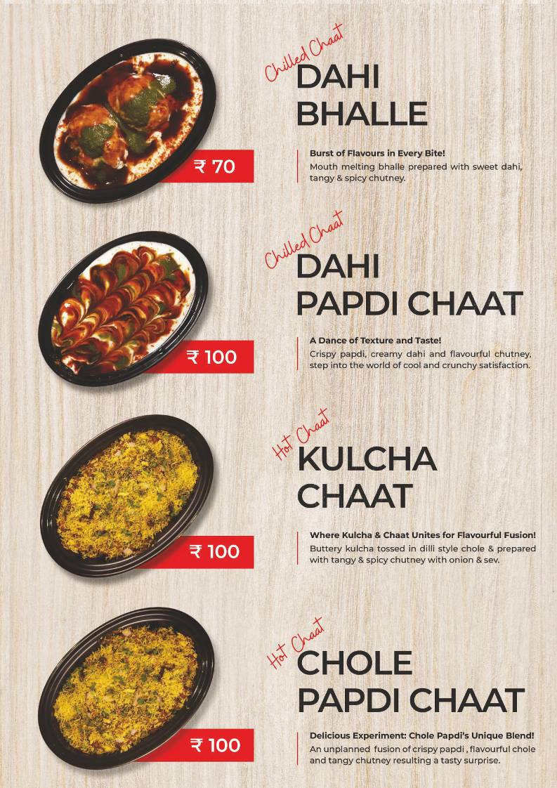 With Us : Your Indian food spot menu