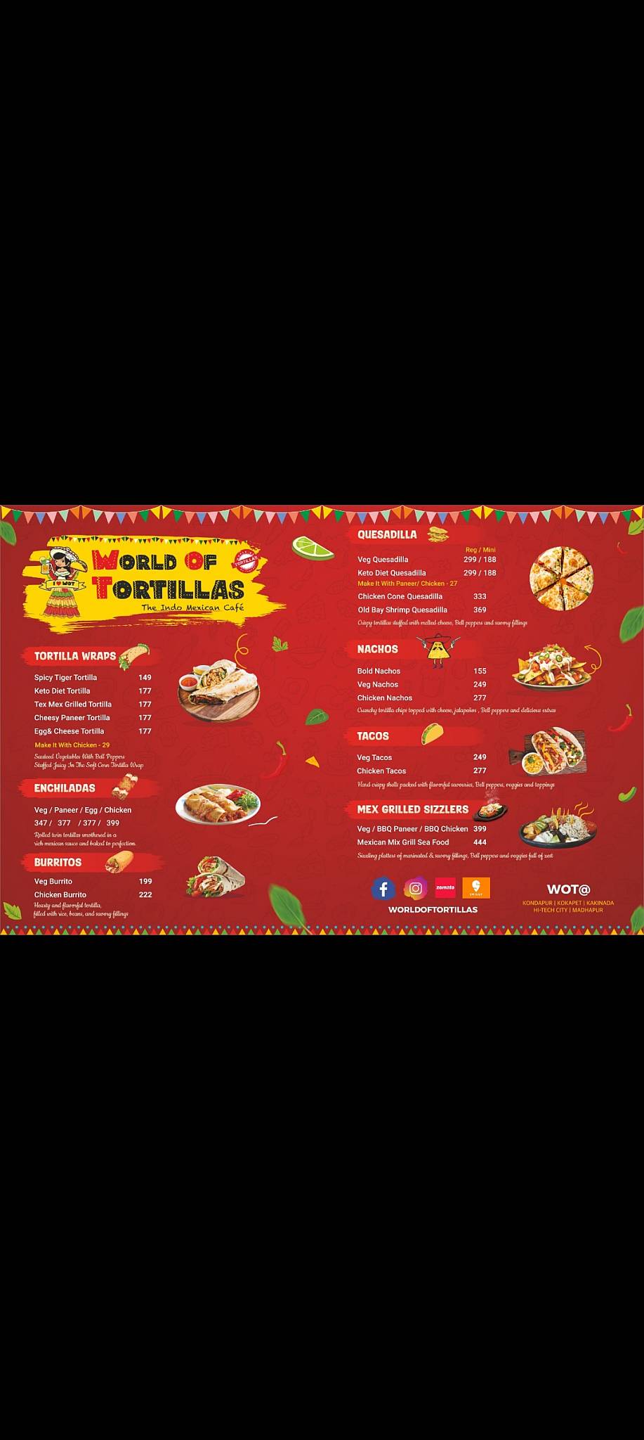 World Of Tortillas menu