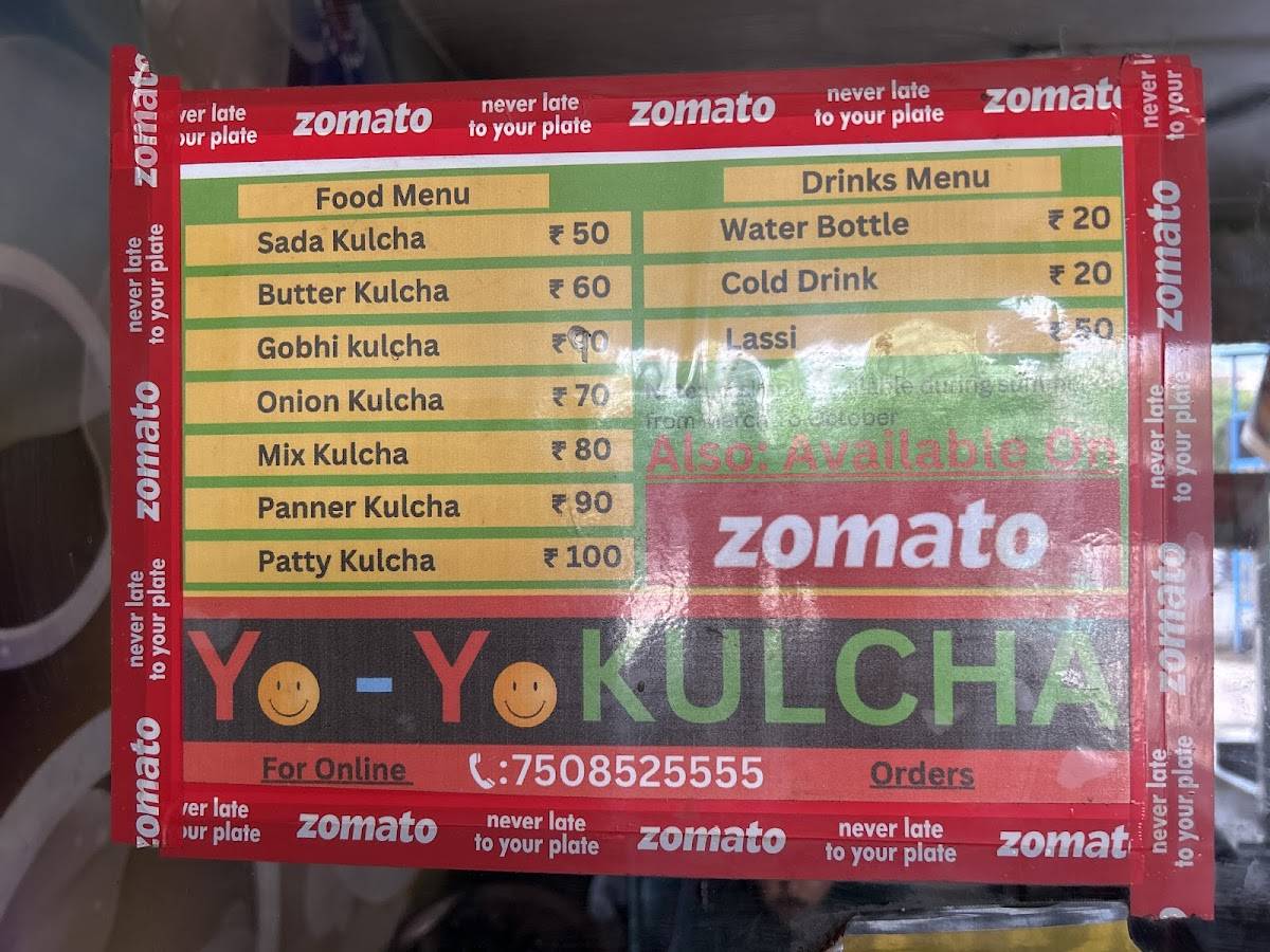 Yo Yo KULCHA menu