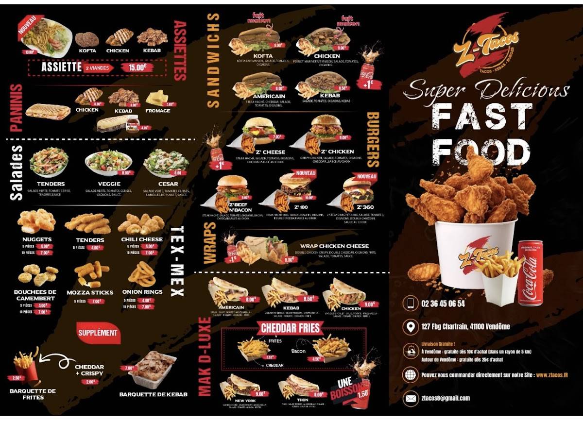 Menu de Z TACOS