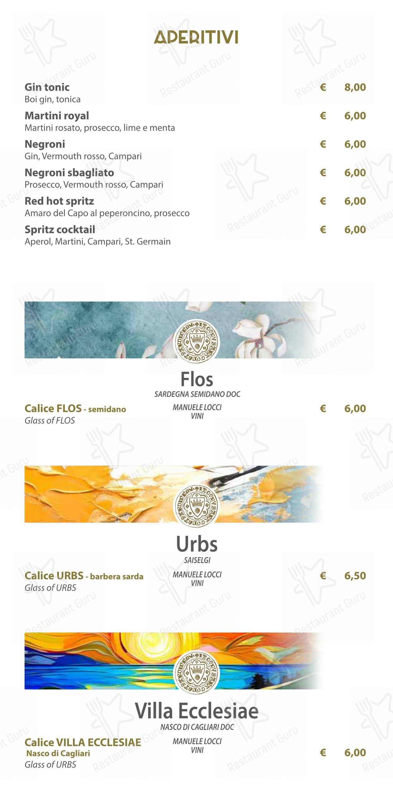 Menu bar per Zenith Ristorante Pizzeria Enoteco in Iglesias