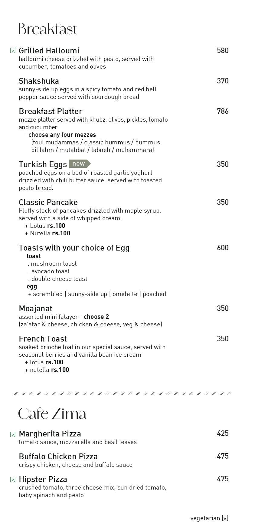 Zima menu