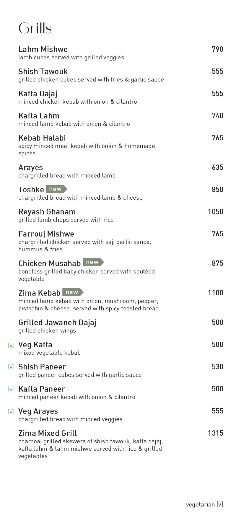 Zima menu