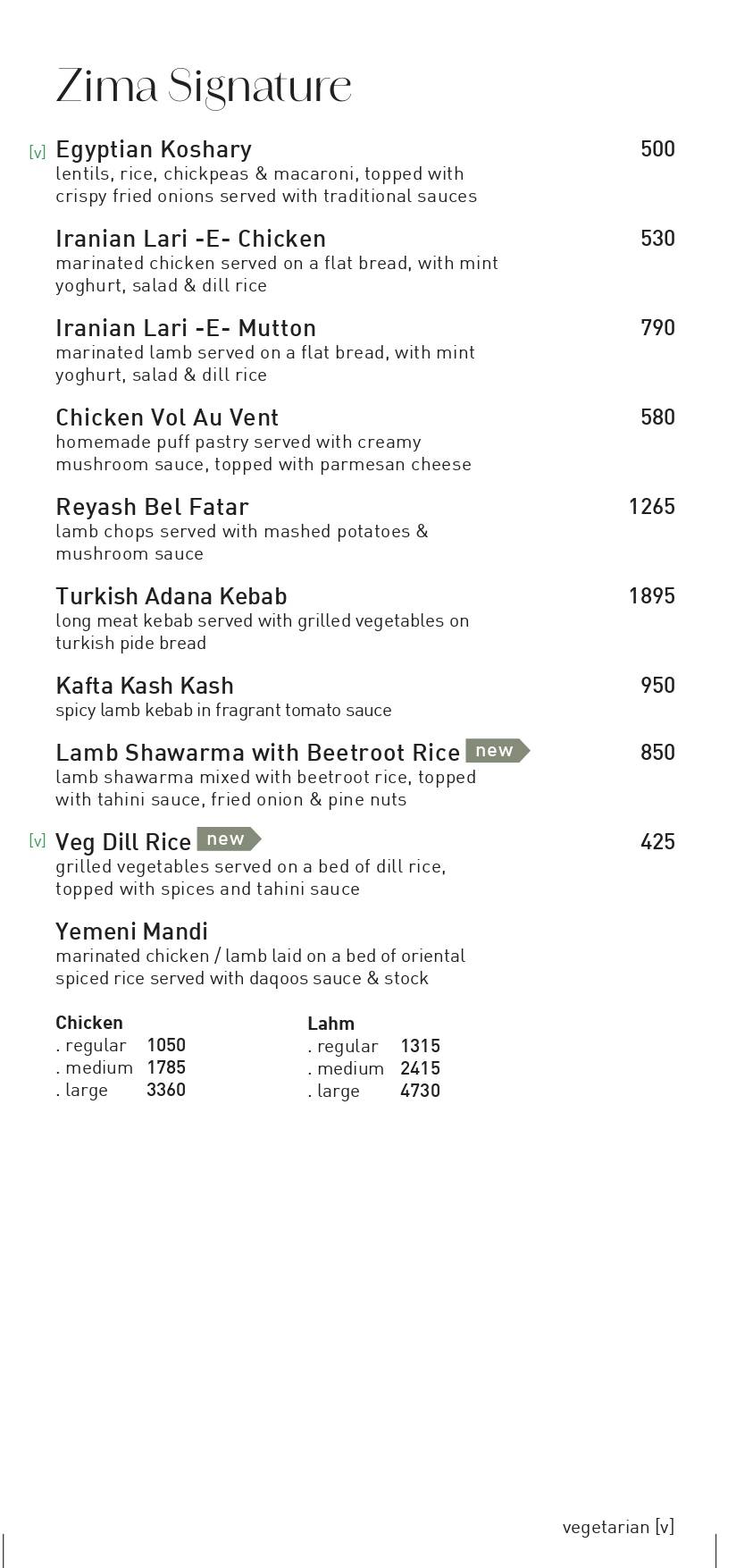 Zima menu
