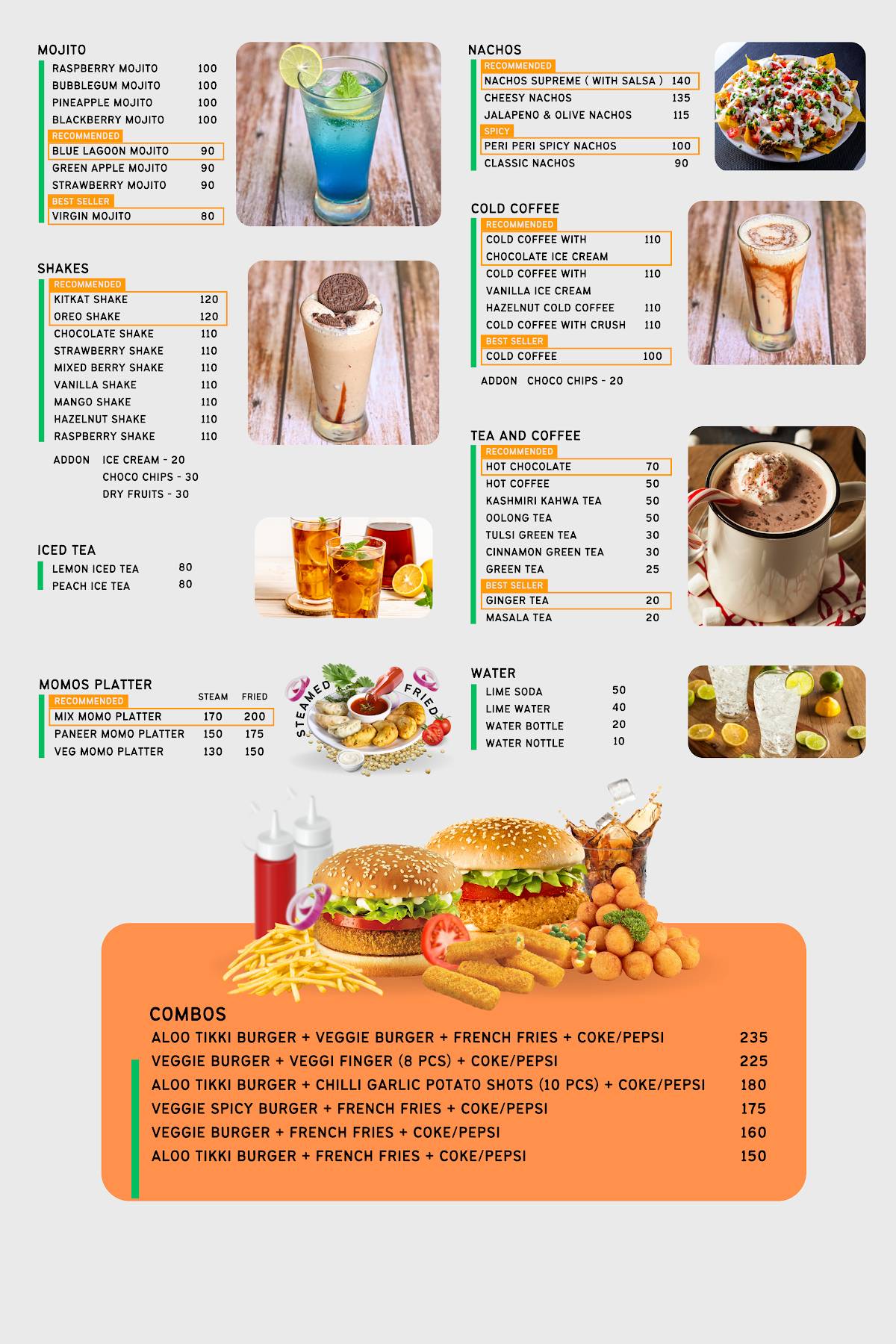 Zippyfeed Cafe menu