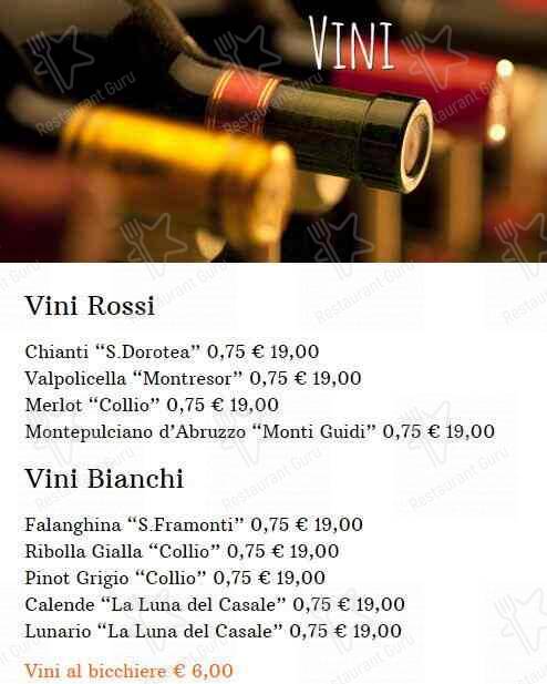 Menu di La Mela Stregata 