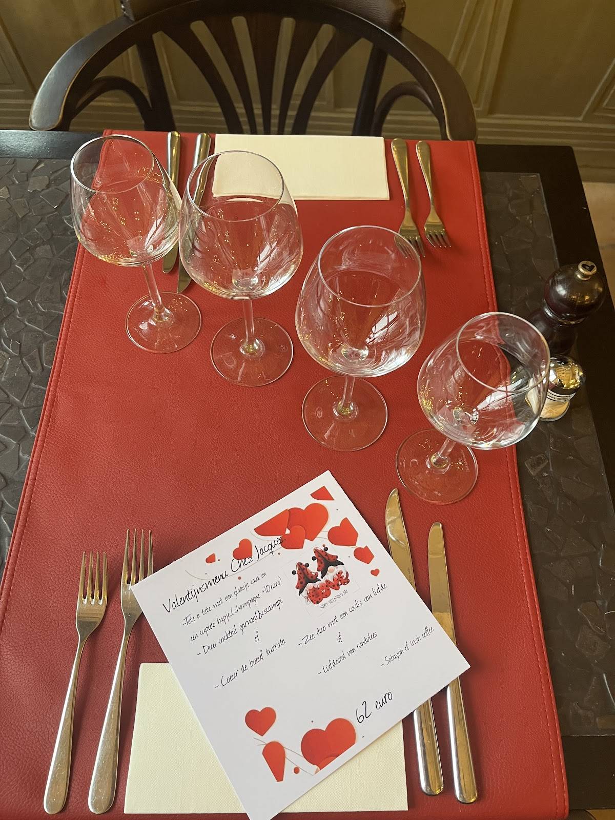 Menu de chez jacques