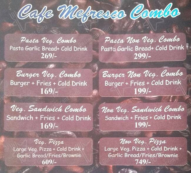 Cafe Mefresco menu
