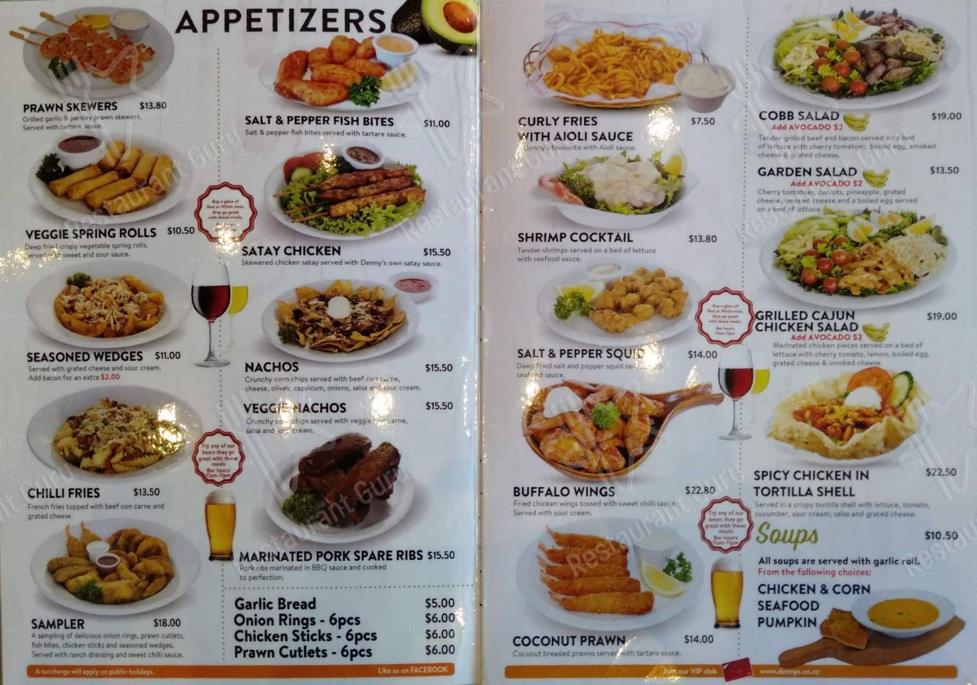 Denny's Hobson Street menu