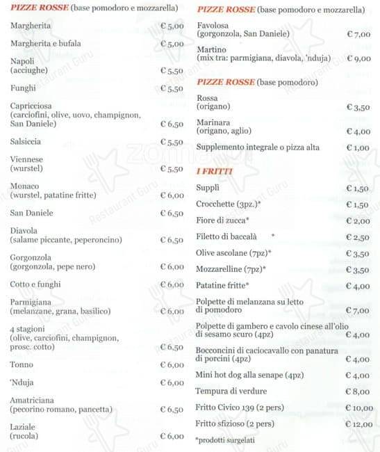 Menu di Miky Pizza 