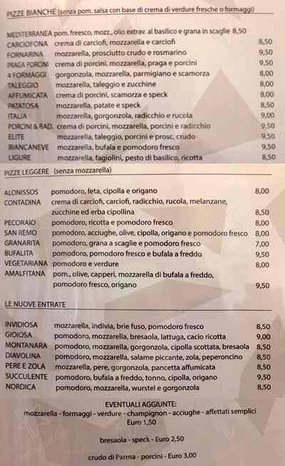 Menu di Al Basilico Fresco 