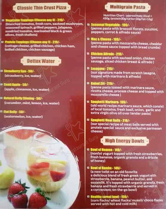 Strength Protein Bar & Kitchen menu