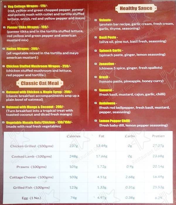 Strength Protein Bar & Kitchen menu