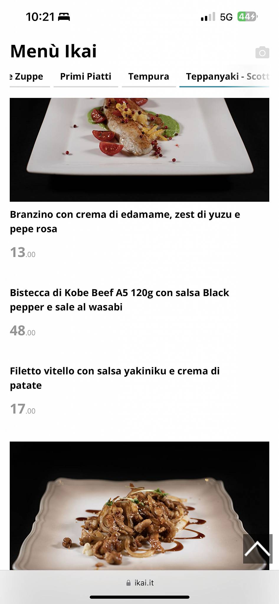 Menu di ikai 
