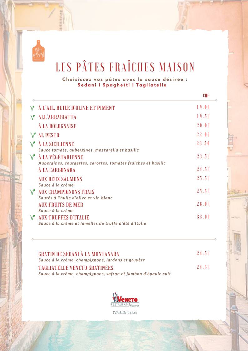 Menu di le Veneto 
