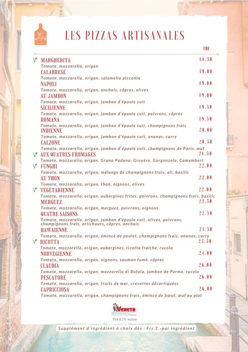 Menu di le Veneto 