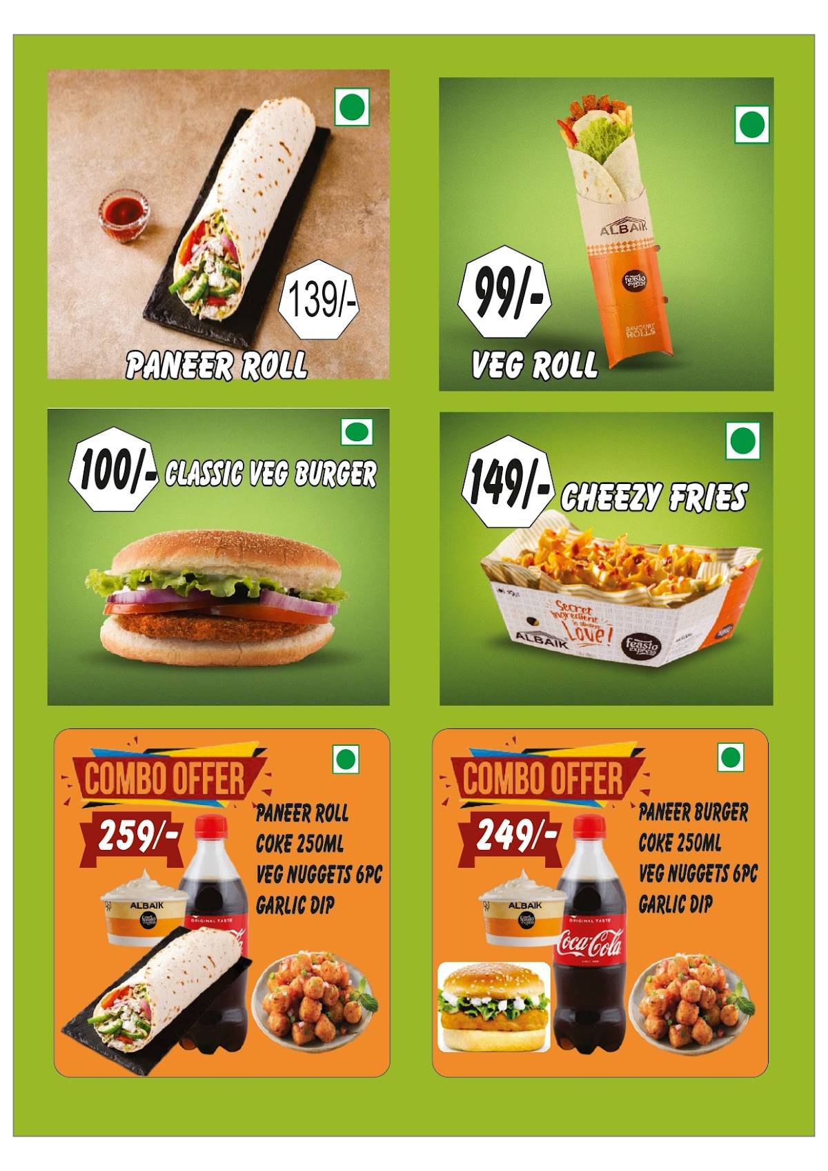 AL Baik Gajraula menu