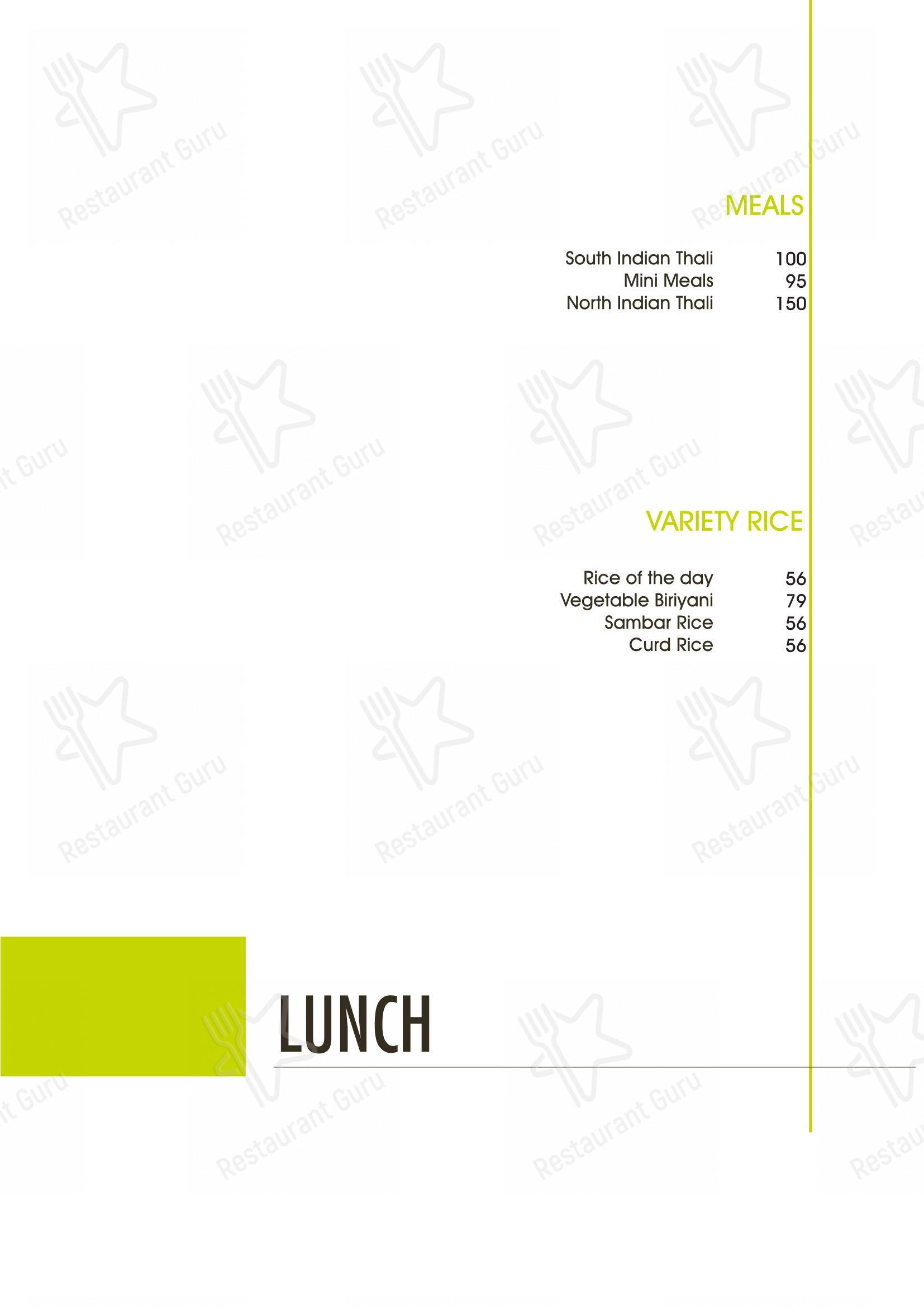 Amutha Surabhi in Pollachi - Menu