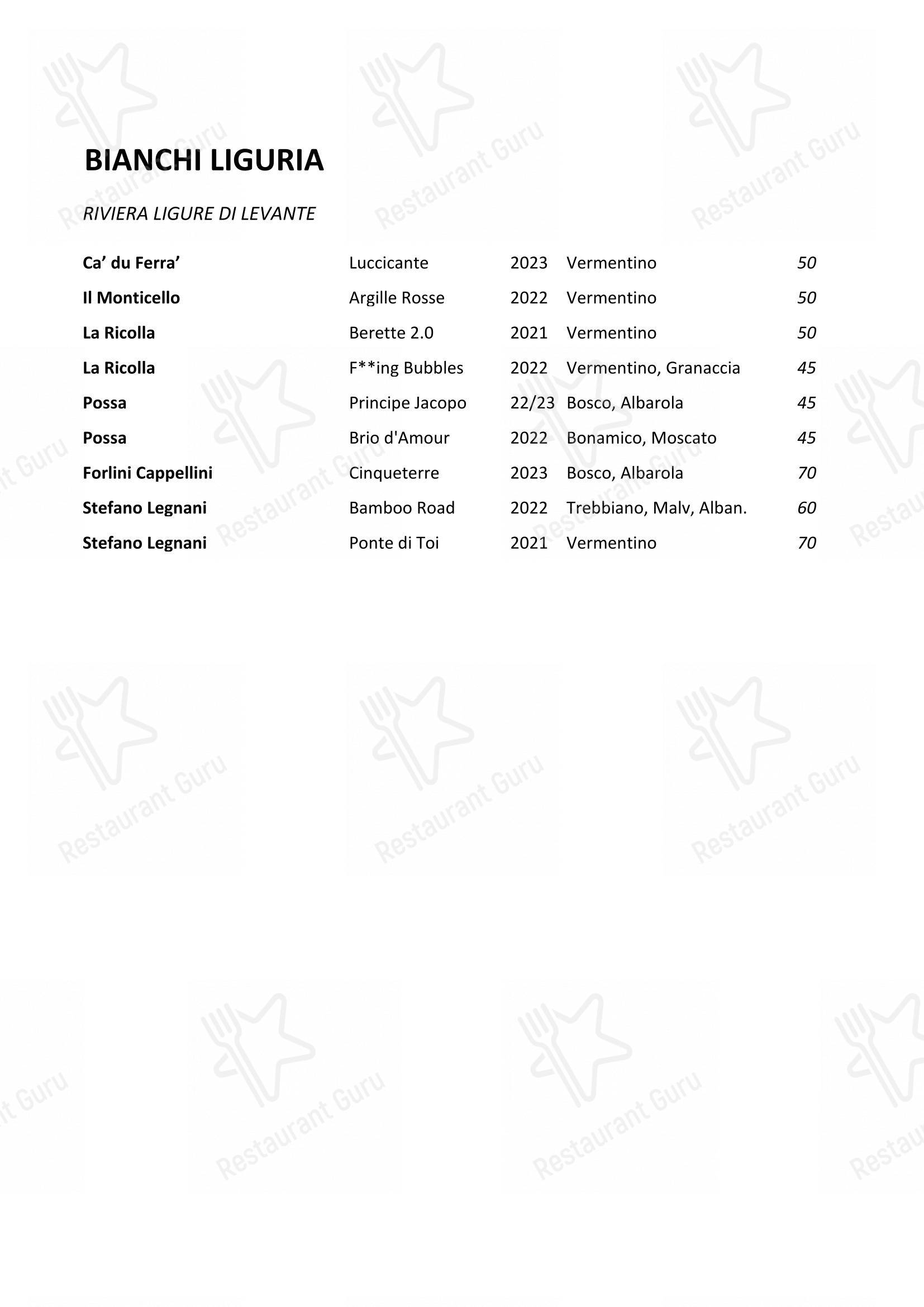 Guarda il menu di Balzi Rossi