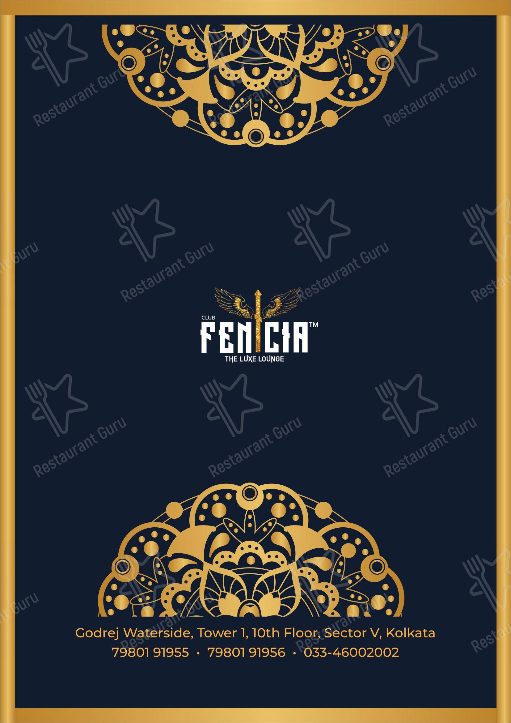 CLUB FENICIA - Menu