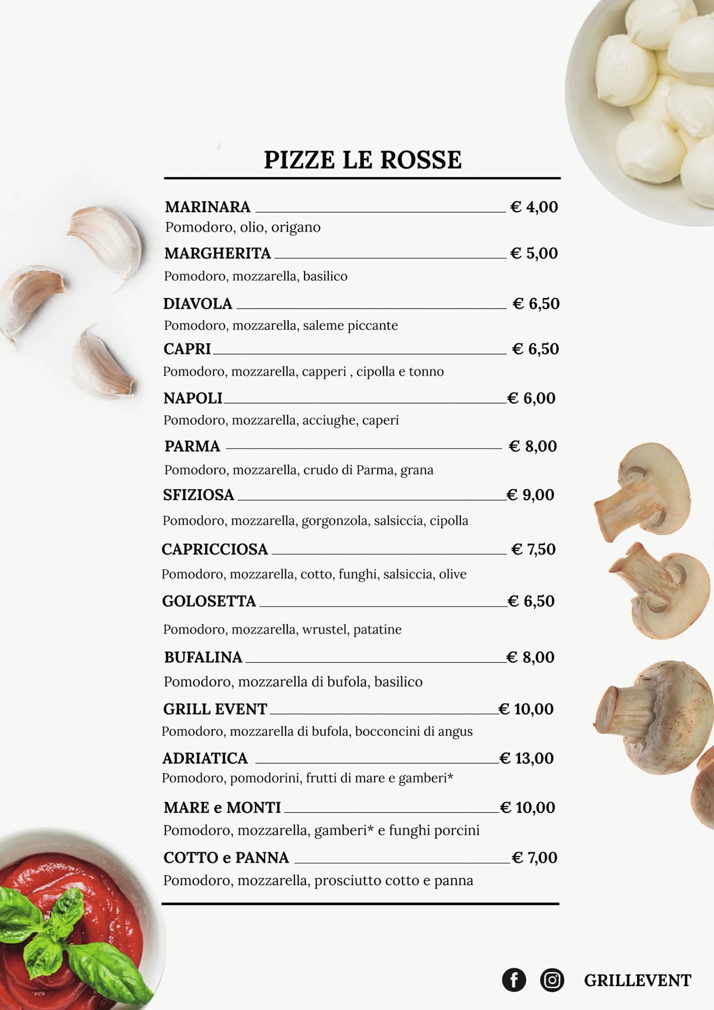 Menu di Grill Event 