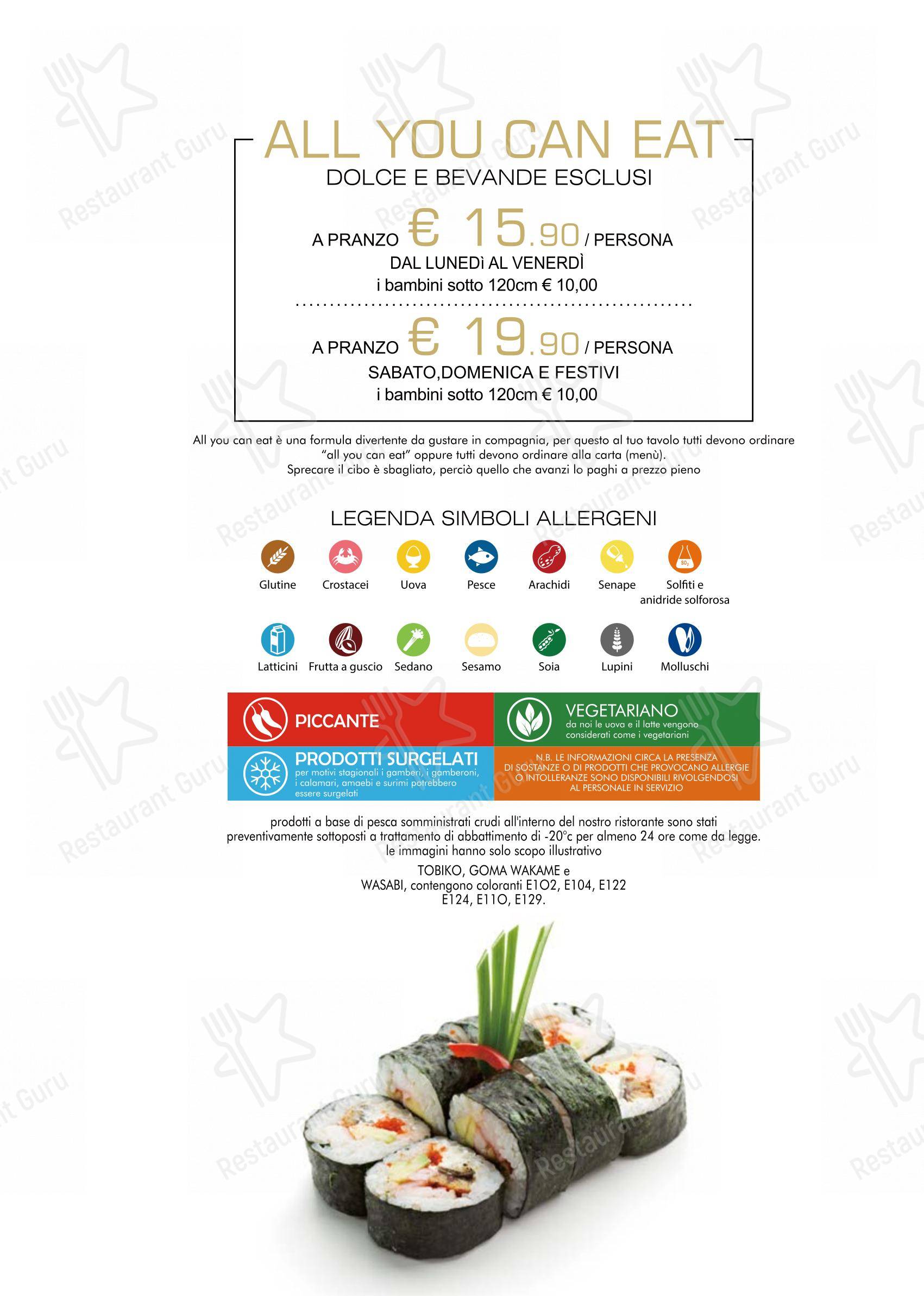 Menu bar per Kurama Restaurant in Basiglio