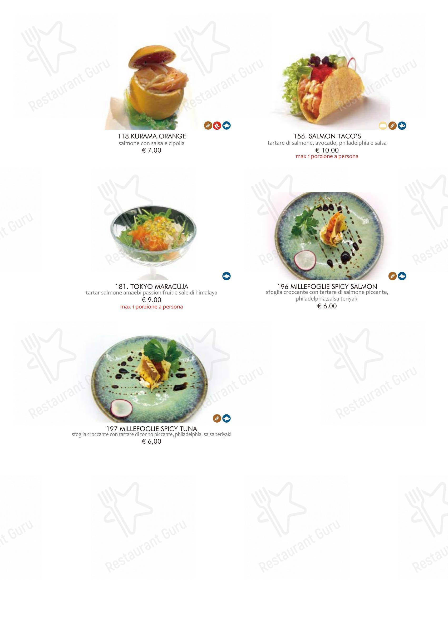 Основное меню per Kurama Restaurant ristorante