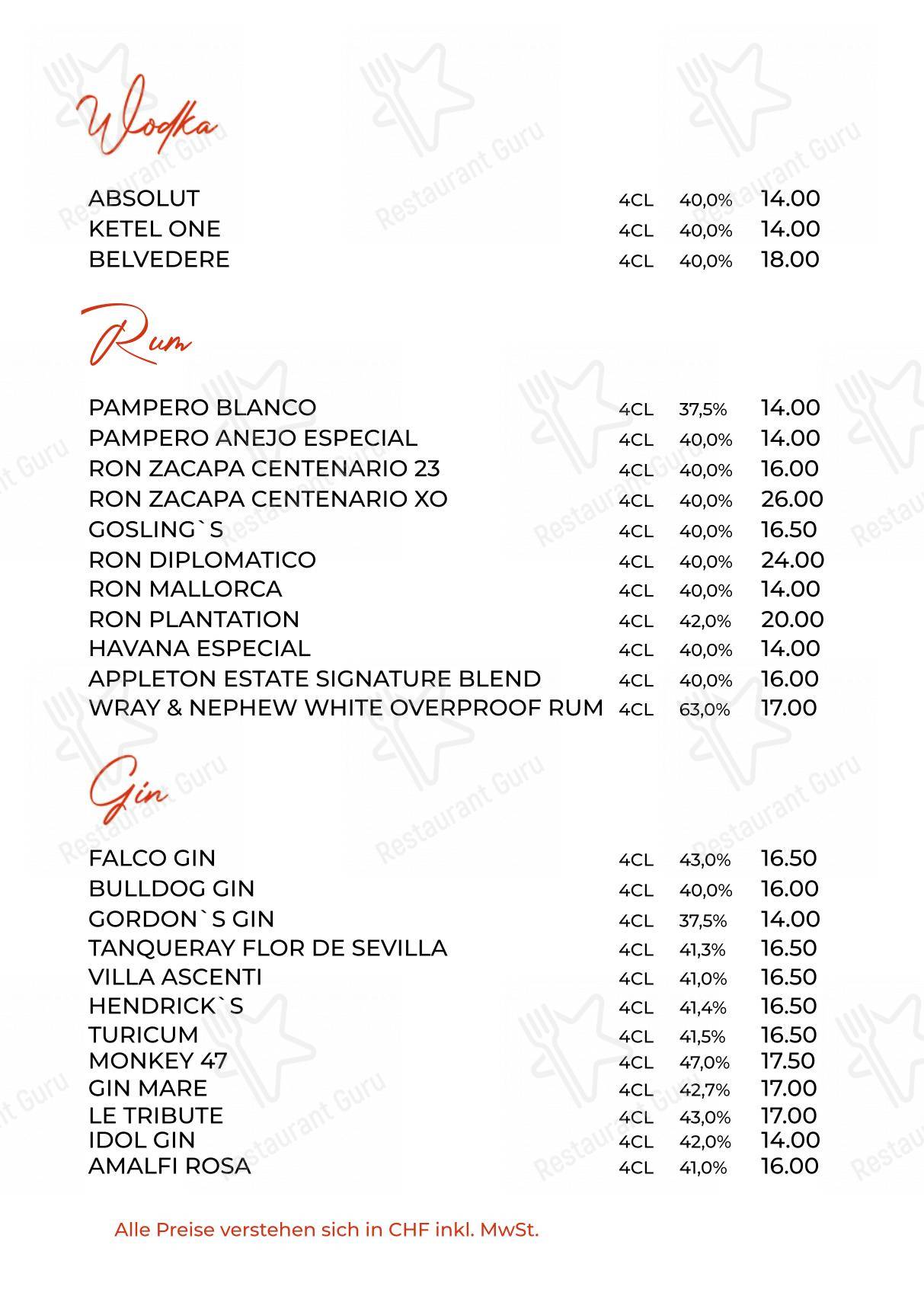 Основное меню per LEO Restaurant & Bar ristorante
