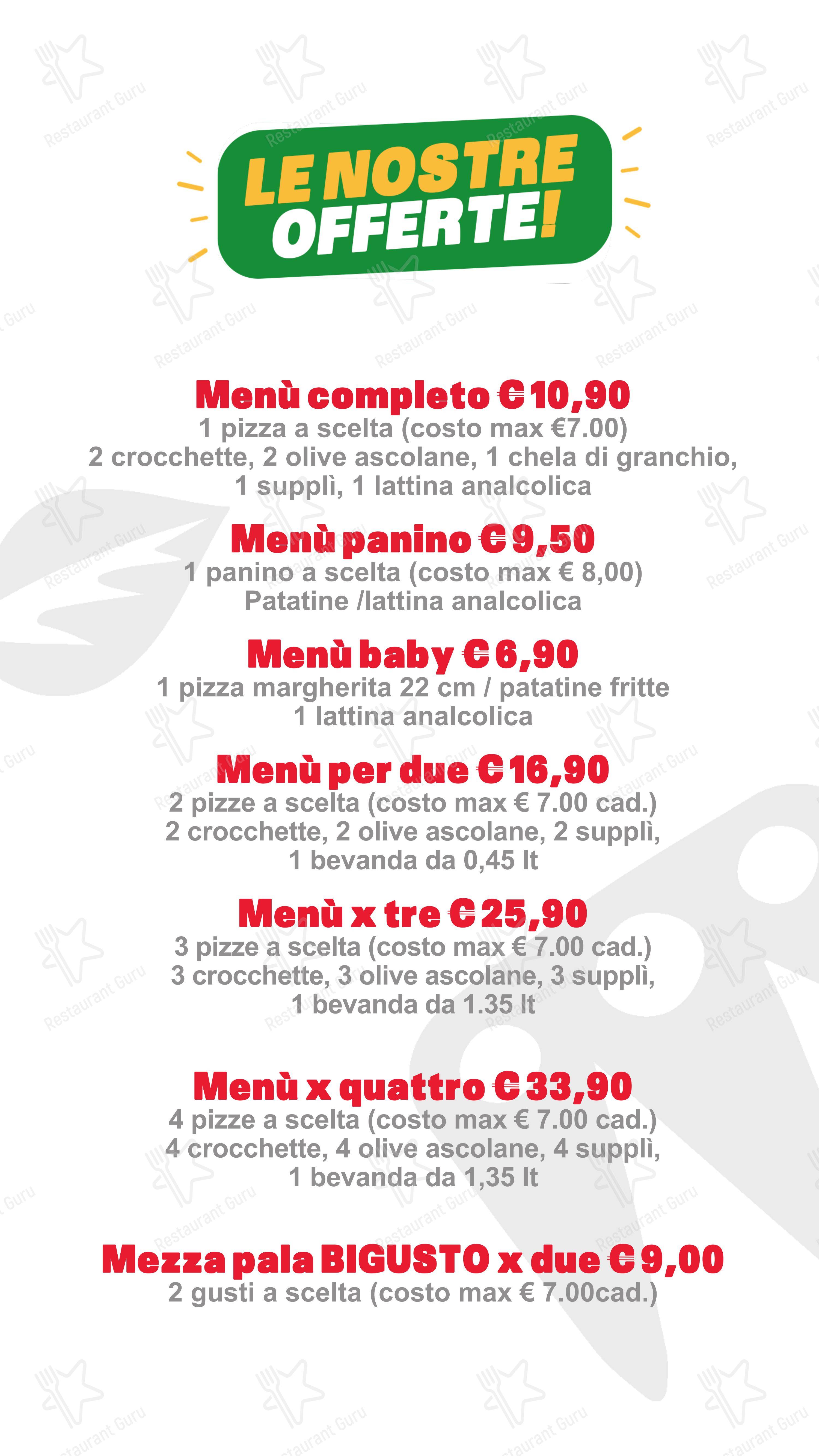 La Pizza a Casa tiburtina in Roma - Menu