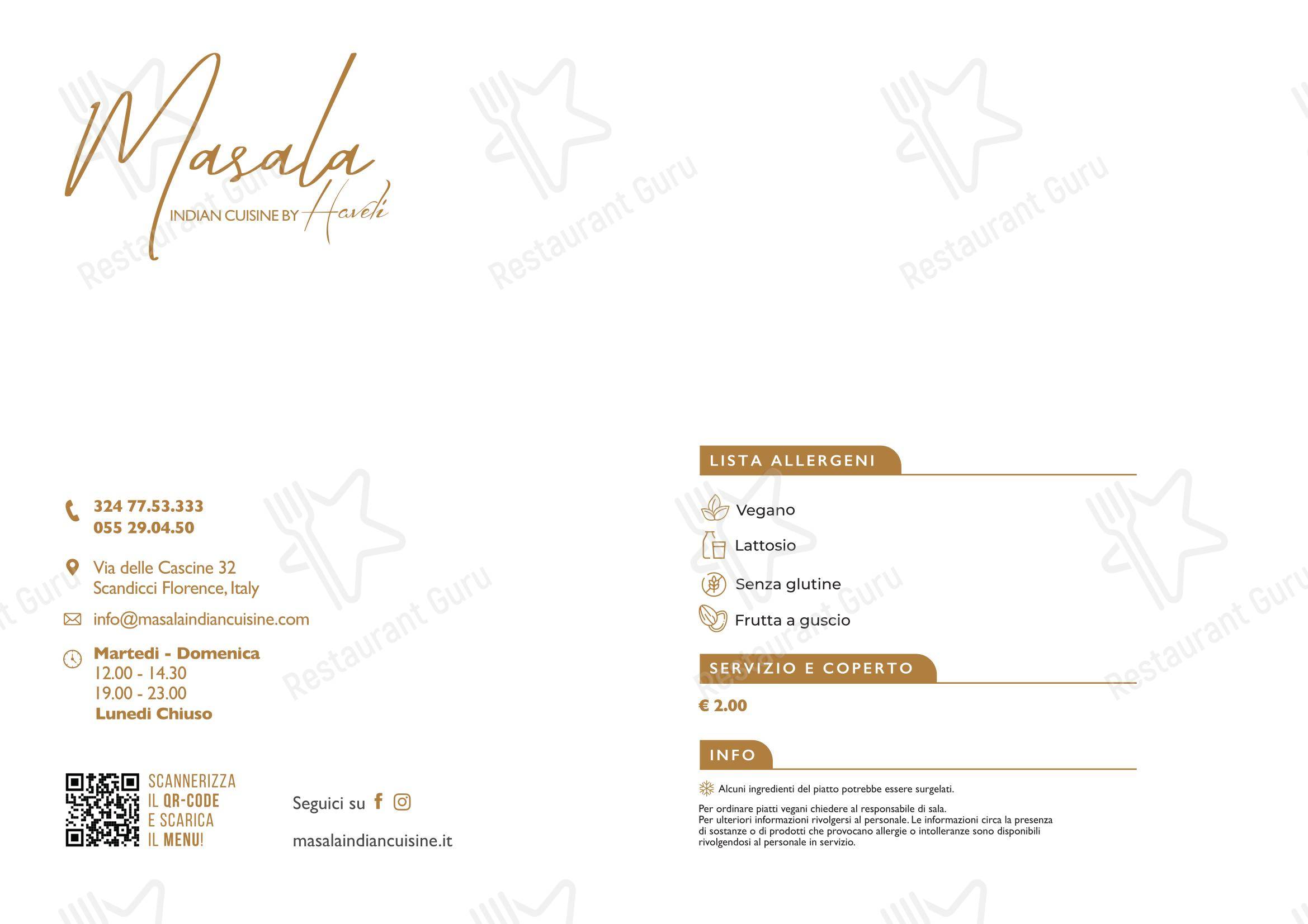 Menu di Masala Ristorante Indiano - Menu