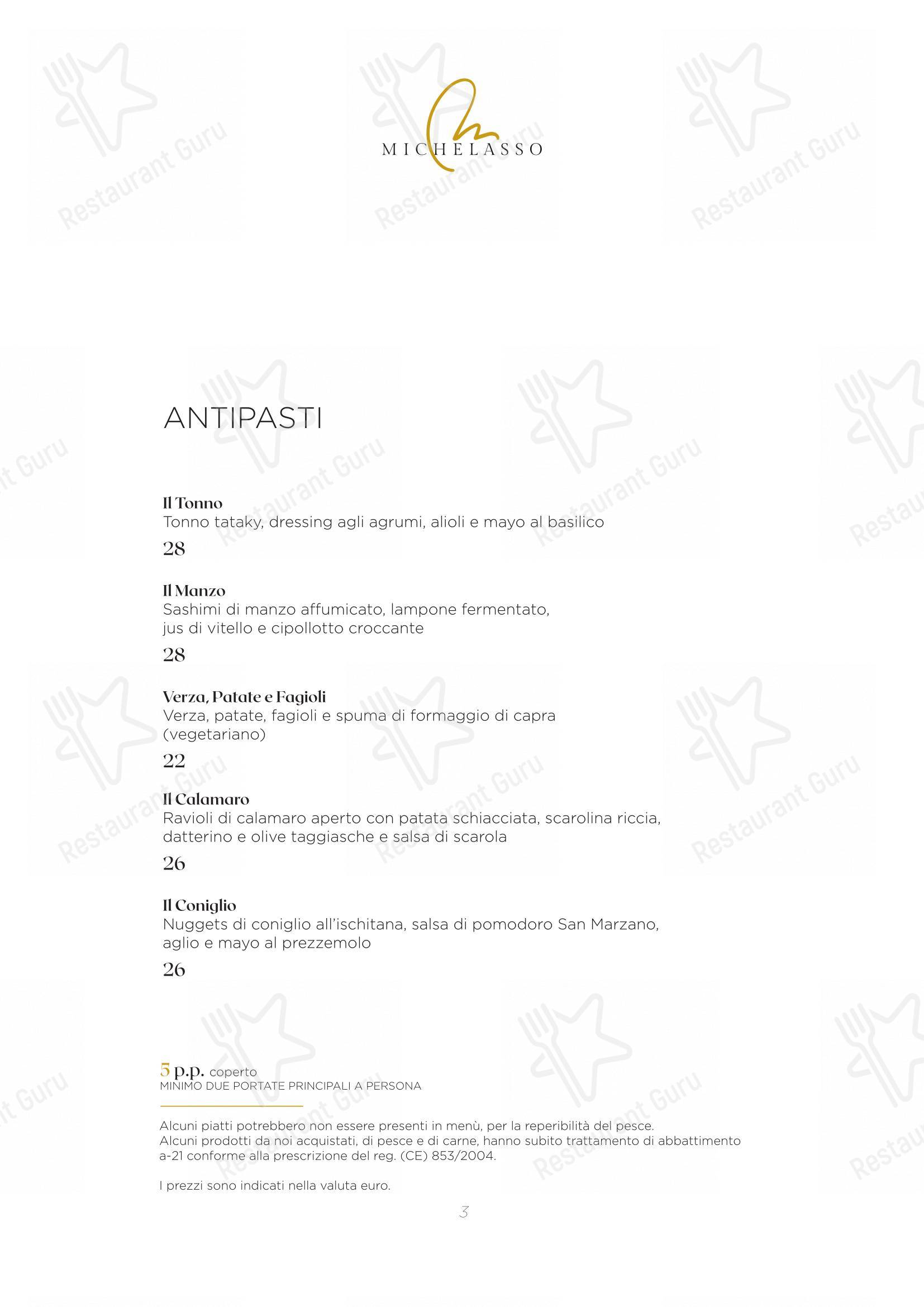 Michelasso Ristorante Gourmet a Napoli in Napoli - Menu