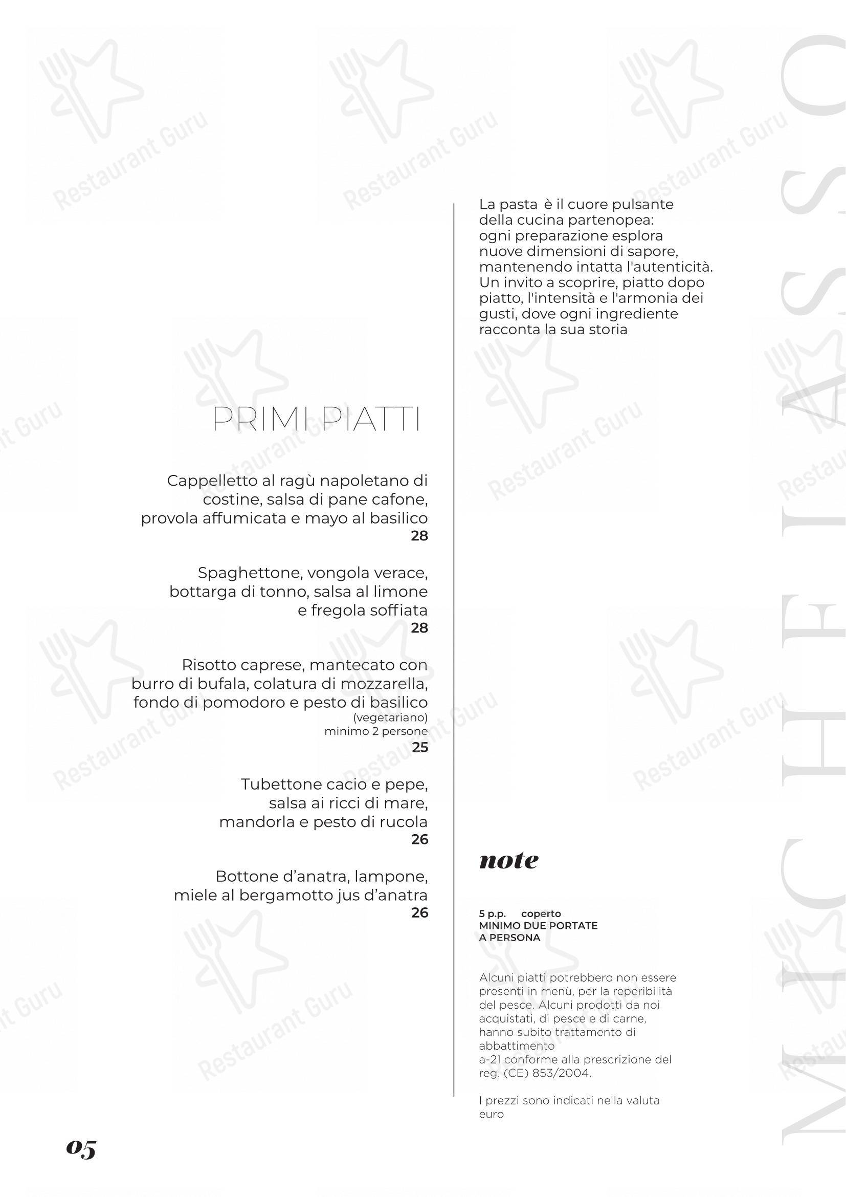 Michelasso Ristorante Gourmet a Napoli in Napoli - 菜单