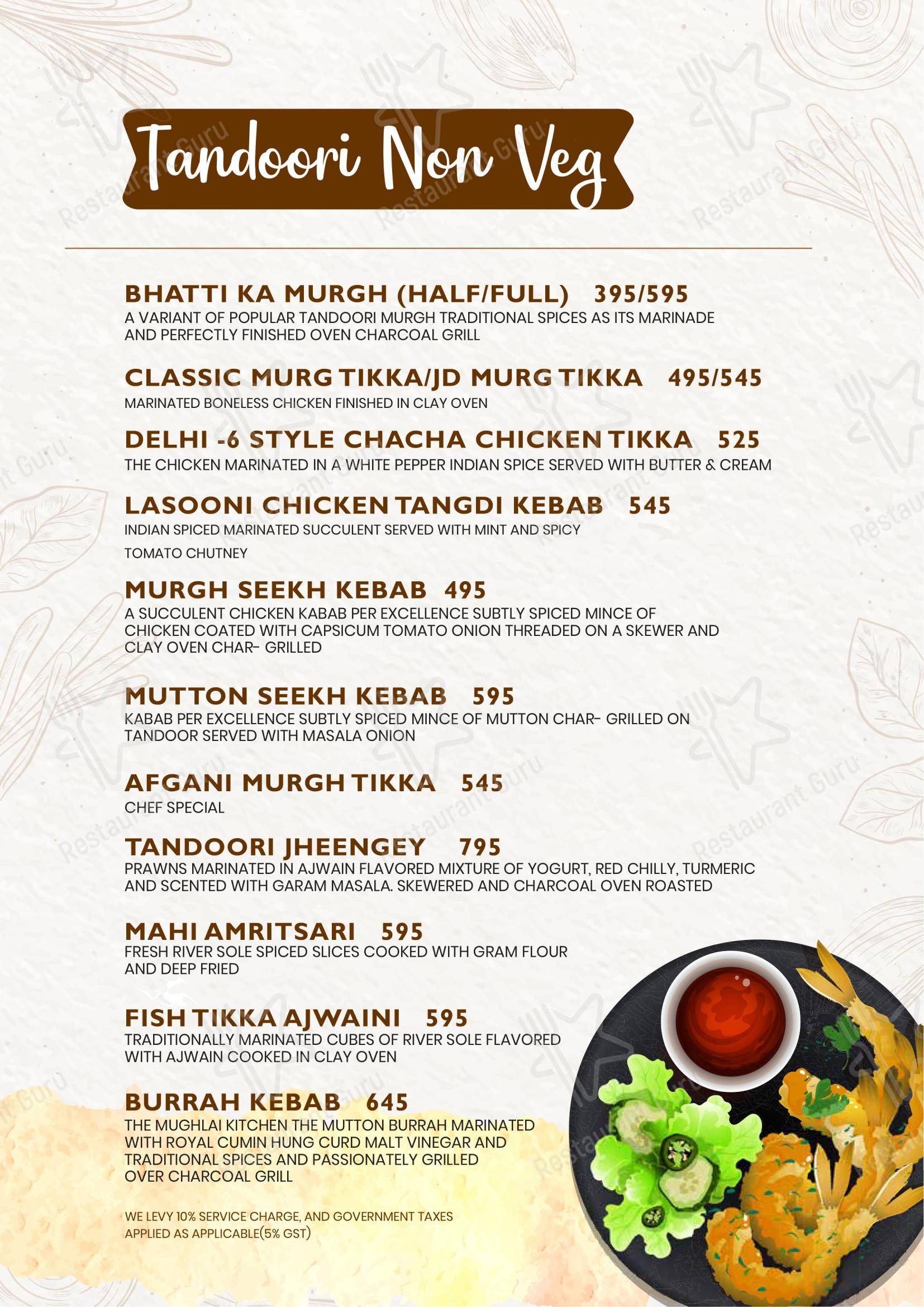 Ministry of Daru - Menu