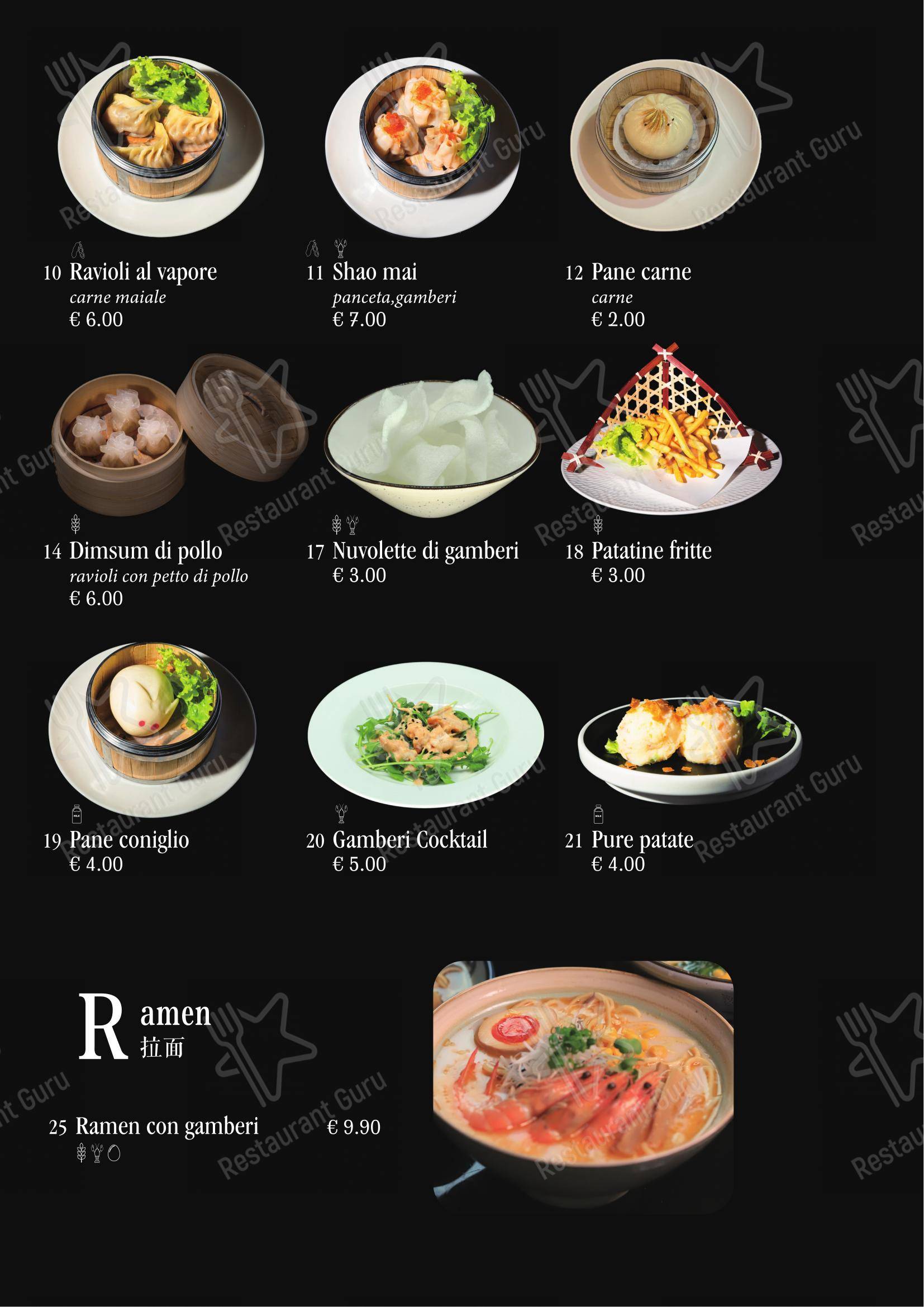Menu per Ristorante Giapponese Tao ristorante