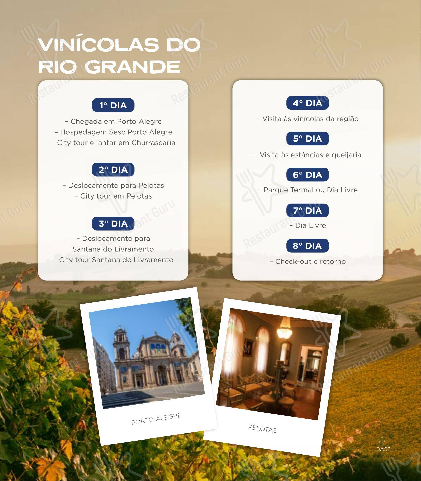 Основное меню para SESC Centro Histórico em Porto Alegre