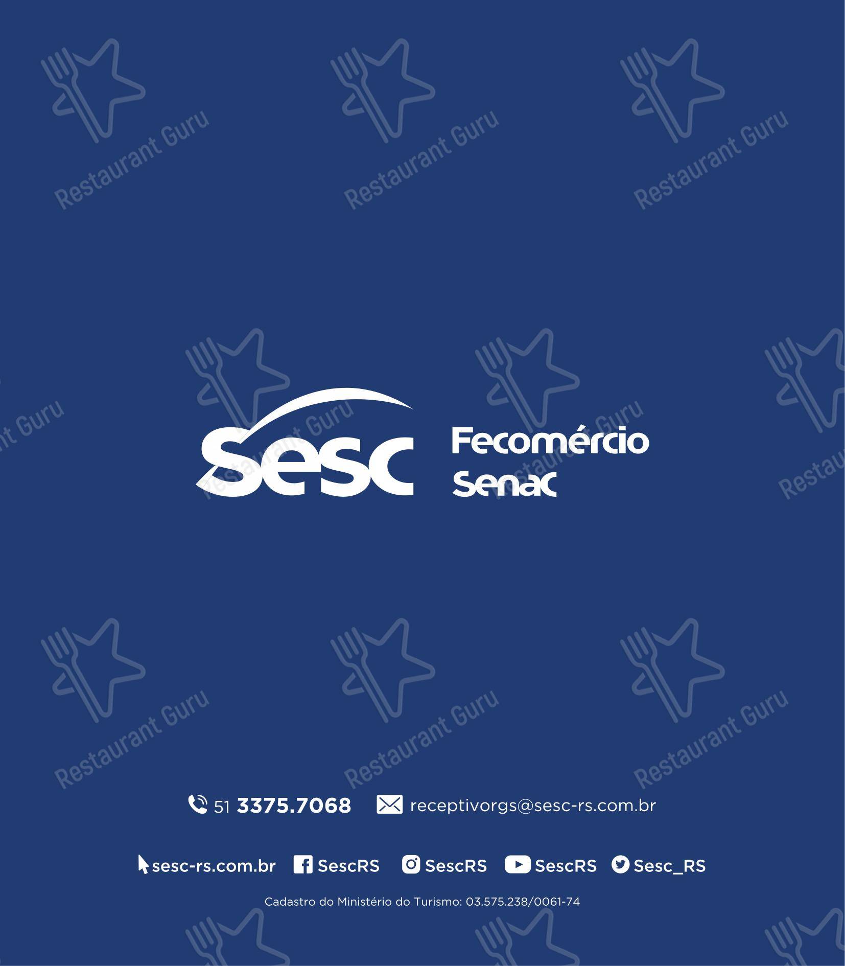 SESC Centro Histórico em Porto Alegre - Основное меню