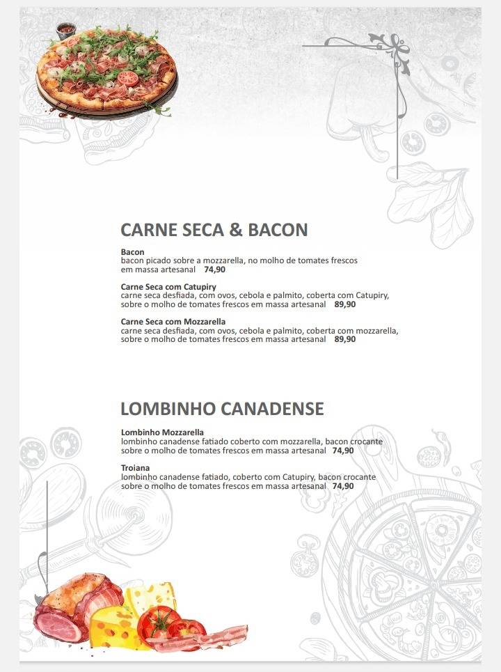 BENDITA PIZZA cardápio