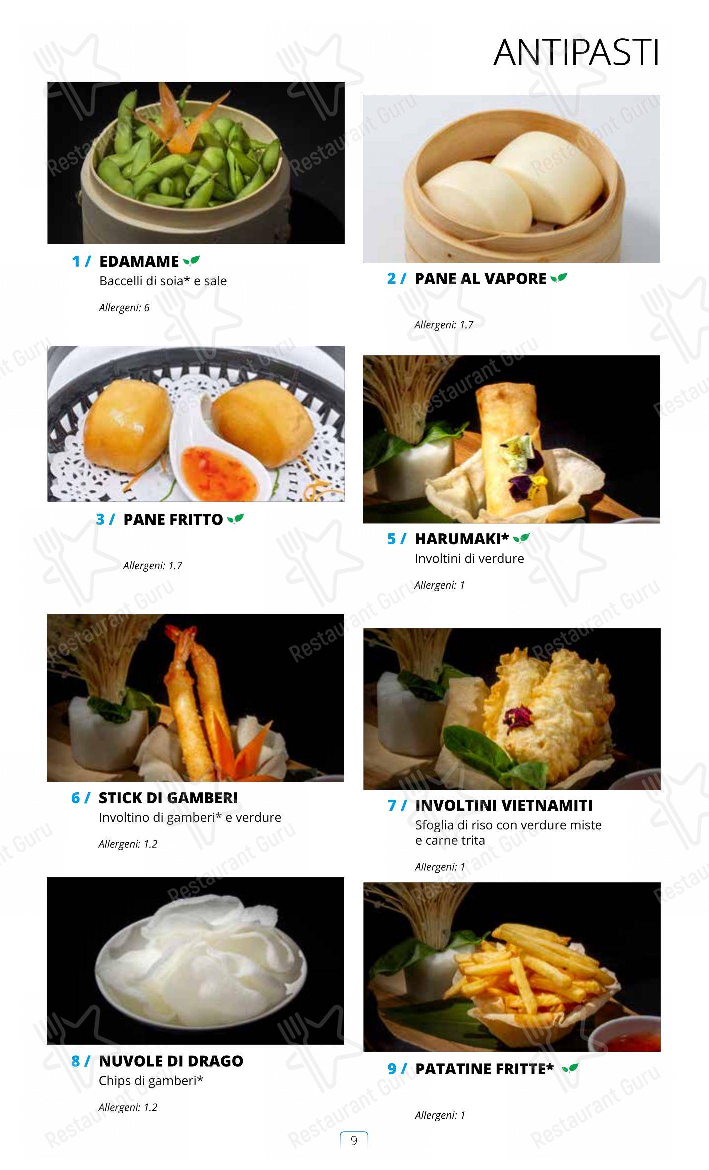 Menu di Sushi City Como - pasti e bevande