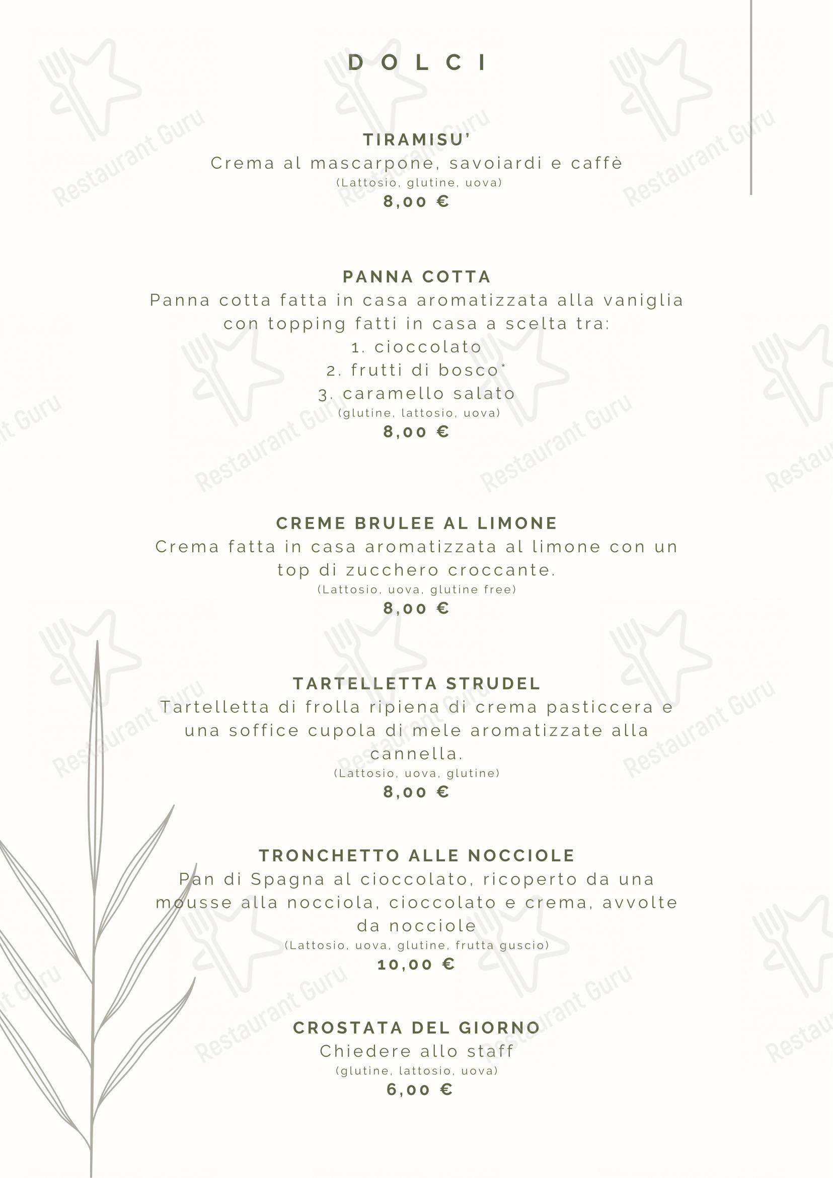 Основное меню per Tre Nodi Ristorante & Beach Bar in Fiumicino