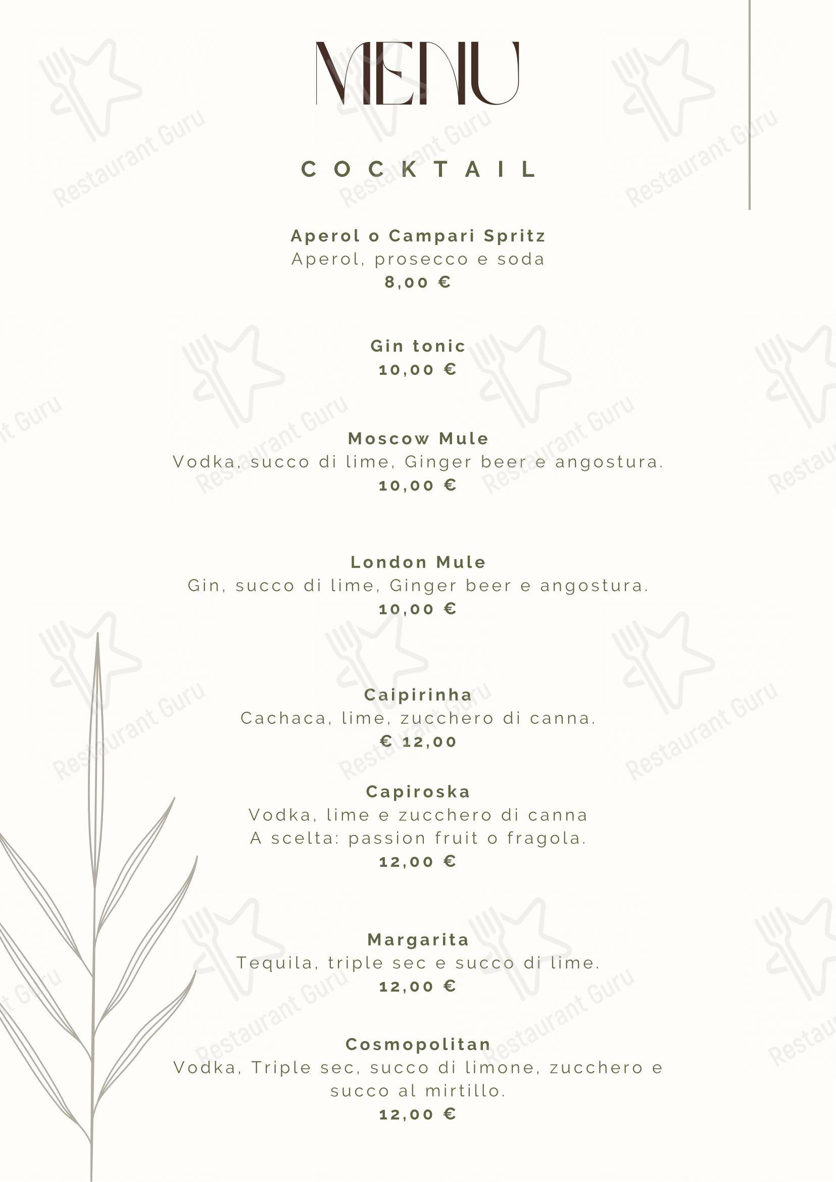 Основное меню per Tre Nodi Ristorante & Beach Bar in Fiumicino